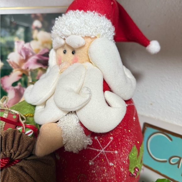 Jolly Santa Claus Decoration with Brown Gift Bag - Picture 10 of 16